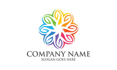 Colorful Elegant Abstract Circular Logo Image Vector