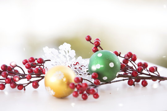 winter background, Christmas decorations
