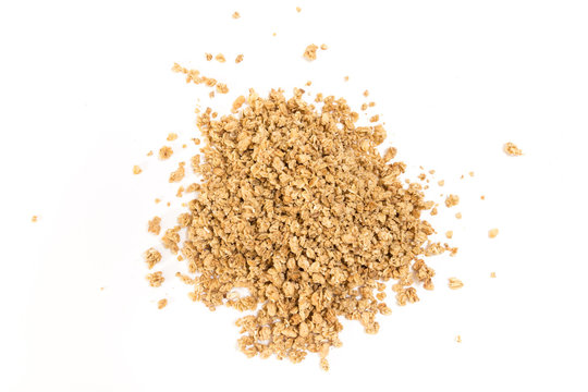 Granola Heap, Isolated On White Background.