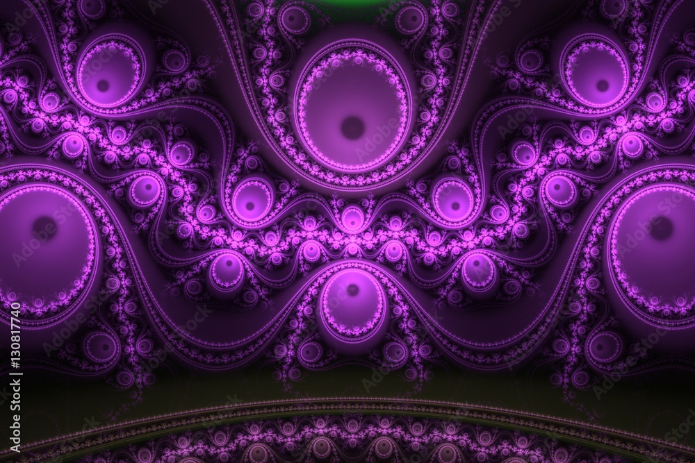 Poster abstract bright multicolored fractal computer generated image