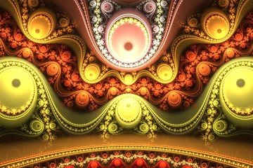 abstract bright multicolored fractal computer generated image