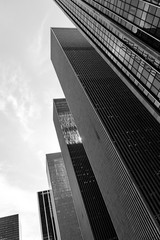 Skyscraper In New York Black And White