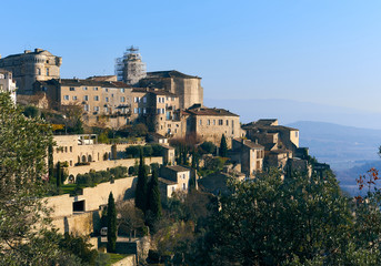 View to the Gordes village in France