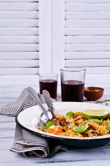 Salad with roasted vegetables