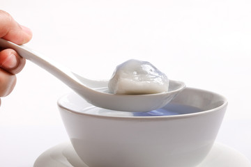 Tang Yuan(sweet dumplings) filled with black sesame.