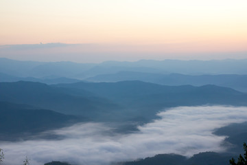 hill landscape at Nan, Thailand