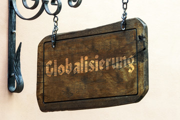 Schild 122 - Globalisierung - obrazy, fototapety, plakaty