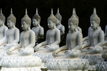 Fototapeta premium The stone statue of a Buddha at Sa Kaeo; Thailand.
