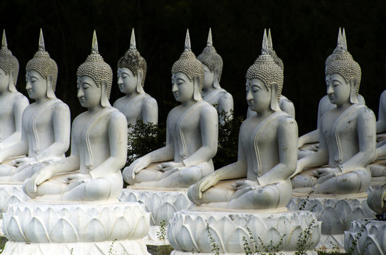 The stone statue of a Buddha at Sa Kaeo; Thailand.