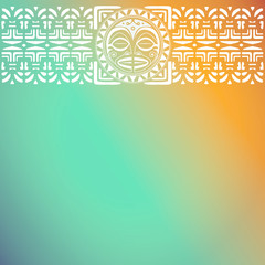 Polynesian art background for menu
