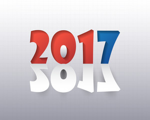 Happy new 2017 year. Greetings card. Colorful design. Vector ill
