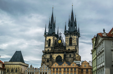 Fototapeta premium Tyn church, old town Prague