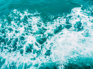 Splashing water in the sea