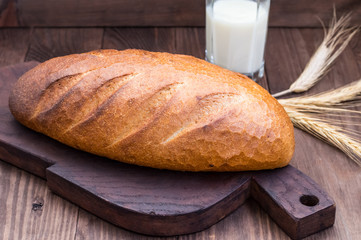 Homebaked bread. Close-up