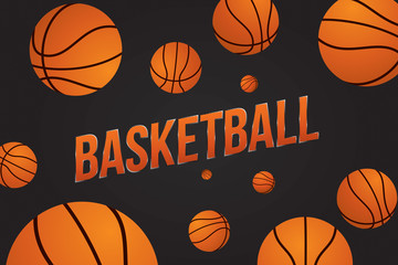 Fototapeta premium Basketball background. Vector illustration