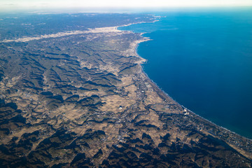 Aerial photograph from over Tokyo Japan, 2016/12/17