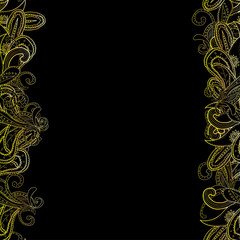 Vector golden damask seamless pattern element. Elegant luxury texture for wallpapers, backgrounds and page fill.