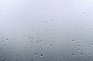 Texture Raindrops on window glass for rain, black and white colors, photo, unusual background