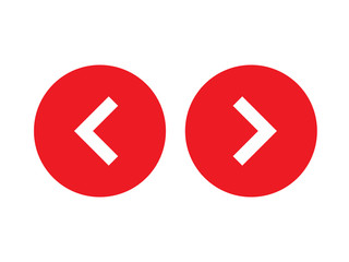 Left right or back next icon button vector