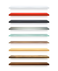 Realistic Shelves Set