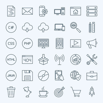 Line Coding Icons