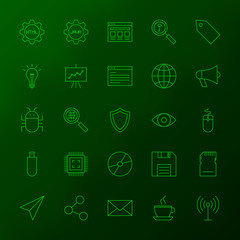 Programming Skills Line Icons