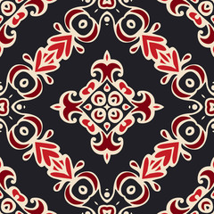 Damask seamless tiles vector design
