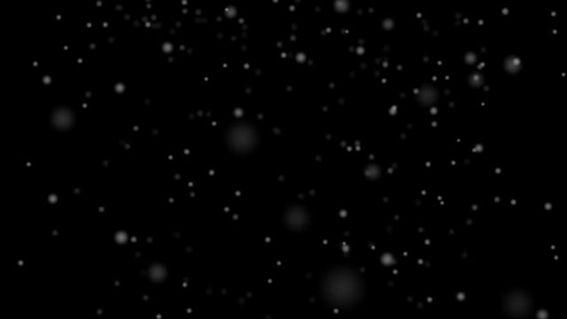 Realistic snowfall with fast speed  isolated on the black background 4K 
