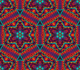 abstract geomeric sketchy pattern with star and triangles