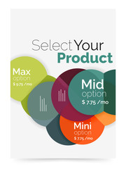 Circle business brochure template with options