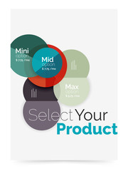 Circle business brochure template with options