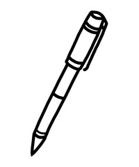 pen / cartoon vector and illustration, black and white, hand drawn, sketch style, isolated on white background.