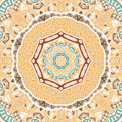 Abstract ethnic doodle seamless pattern