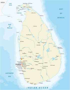 sri lanka map