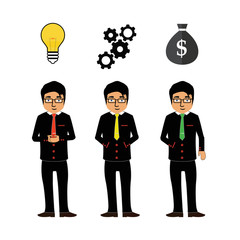 Naklejka premium Successful Businessman,,Businessman Idea.