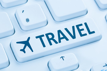 Booking flight holidays vacation travel online shop internet blu