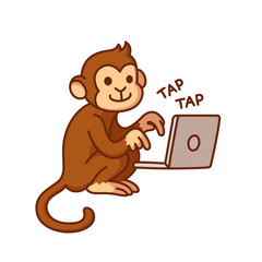 Monkey and computer
