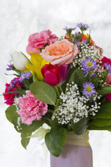 Naklejka premium Mixed Flower Bouquet