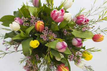 Mixed Flower Bouquet Close up