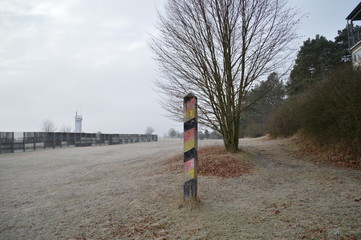 Grenzpfahl zwischen DDR und BRD