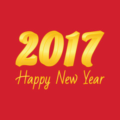 Happy New Year 2017 greeting card.