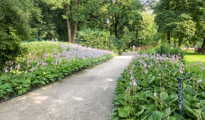 Bernardine Gardens park in the center of Vilnius