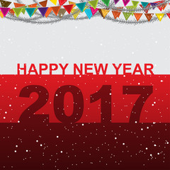 Happy new year 2017 vector design