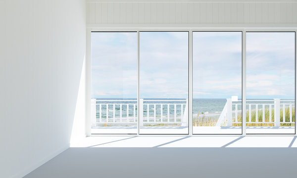 The interior desin of White empty room