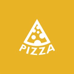 vector graphic piece of pizza. Modern logo design. Vector illustration
