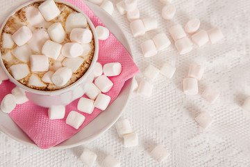 cup of cocao with marshmallow
