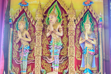 Fototapeta na wymiar Angel statue temples in Thailand