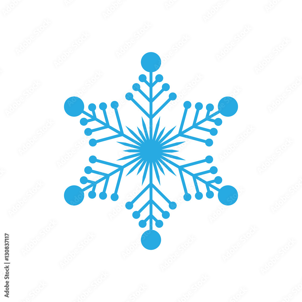 Canvas Prints snowflake in flat design. vector illustration.