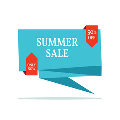 Sale abstract vector origami banner - special offer 30% off.