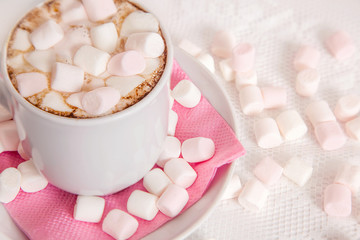 cup of cocao with marshmallow